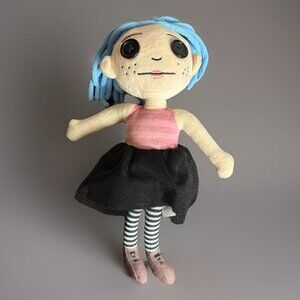 CORALINE Plush 11" Stuffed Animal Doll with Button Eyes, Missing Jacket